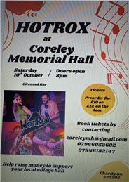 Hotrox at Coreley Memorial Hall